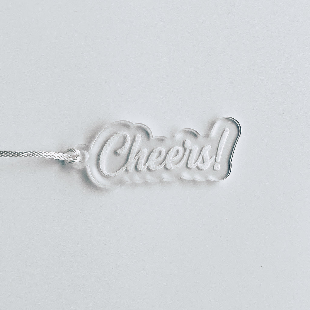 Cheers Bottle Gift Tag Keychain